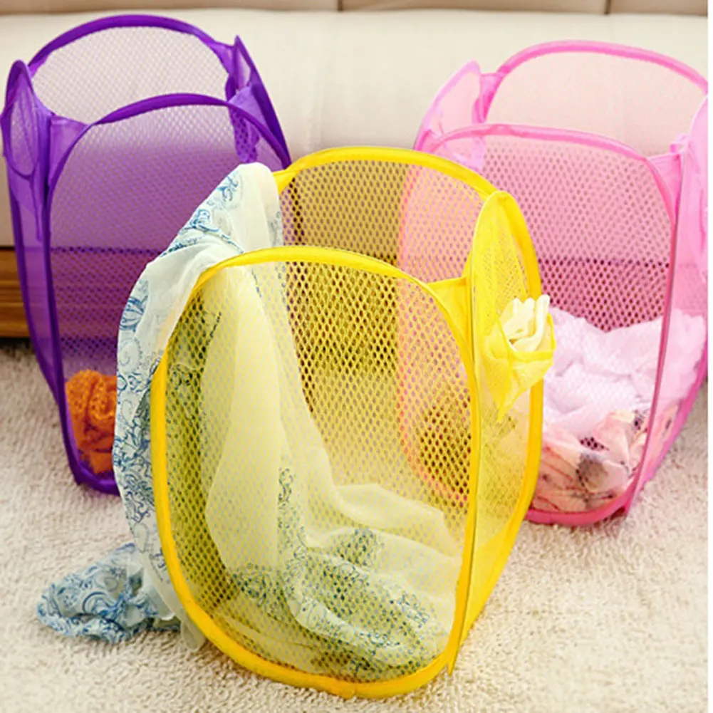 Large Foldable Storage Laundry Hamper Clothes Basket Nylon Laundry Washing Bag