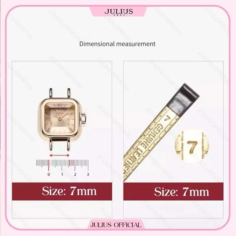 Dây da đồng hồ JA-496 Size 7 | Julius Official 7