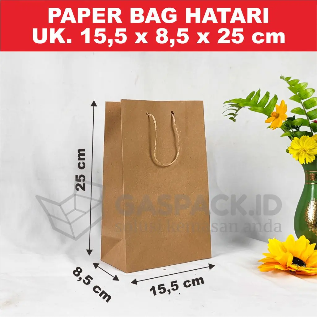 Paper Bag HATARI Tas Kertas Godie Bag Uk 15,5x8,5x25cm