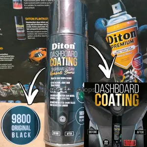DASHBOARD COATING Diton Original Black Hitam 9800 Pilok Pilox Cat Semprot Diton 400ml