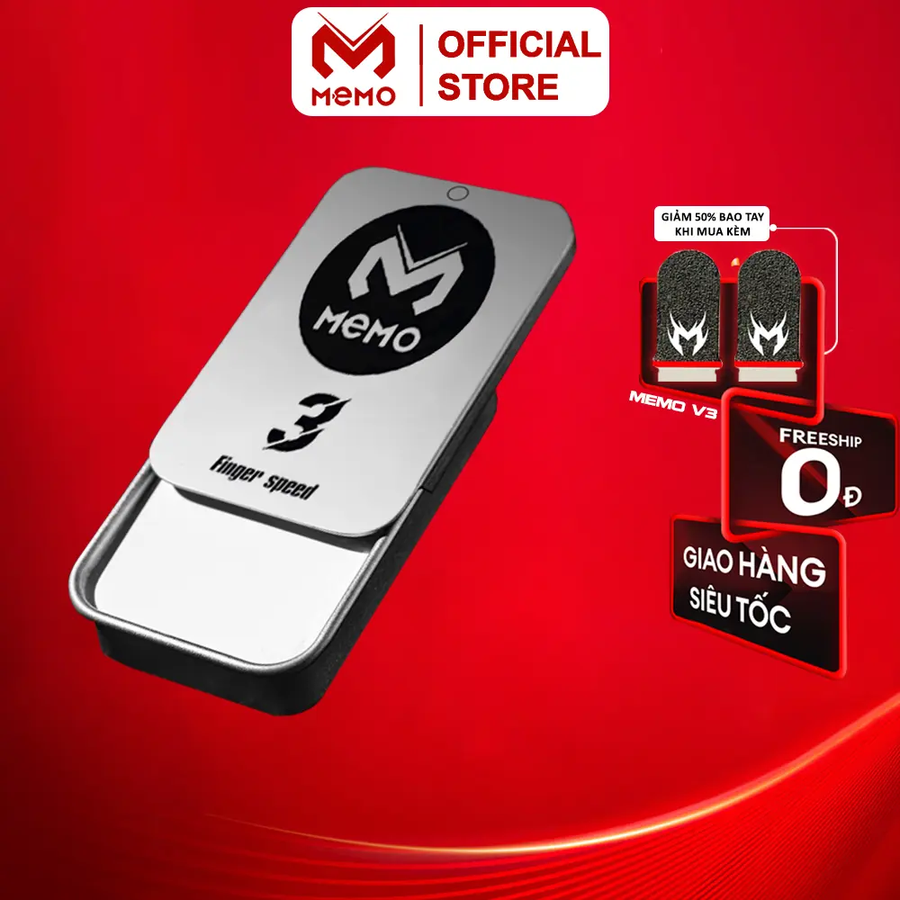 Phấn tay chống mồ hôi MEMO FS03 bột phấn kháng nước tăng độ nhạy cho game thủ moba tốc chiến PUBG Liên Quân Mobile Free Fire gaming