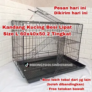 KANDANG KUCING MURAH SIZE L TERMURAH 60X40X50