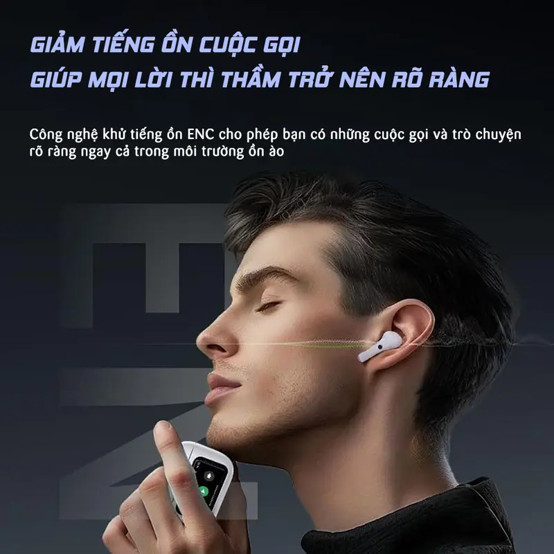 [Tiếng Việt + Tặng Ốp Silicon] Tai Nghe A9 Pro ANC/ ENC - Màn Hình Cảm Ứng LCD Thông Minh - Giảm Tiếng Ồn Chủ Động, Khử Tiếng Ồn Chủ Động -  Bass Siêu Căng Nhét Tai - Bluetooth 5.4 1