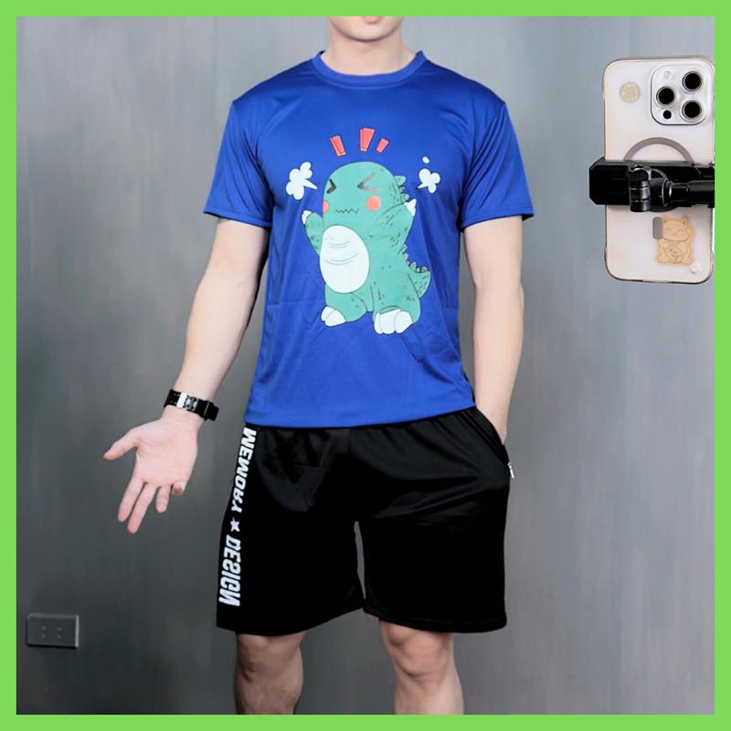 Bộ quần thể thao thun hè SIZE 33 -> 120kg in 2D BA LỖ ĐEN chất liệu thun lạnh co dãn 4 chiều thoáng mát bền đẹp không bai xù 6