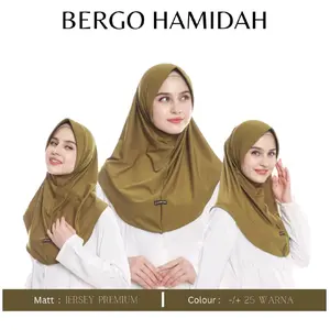 Hijab Instan Bergo Hamidah Size M Jersey Premium ori dari Fashion Ash tag label Bawah