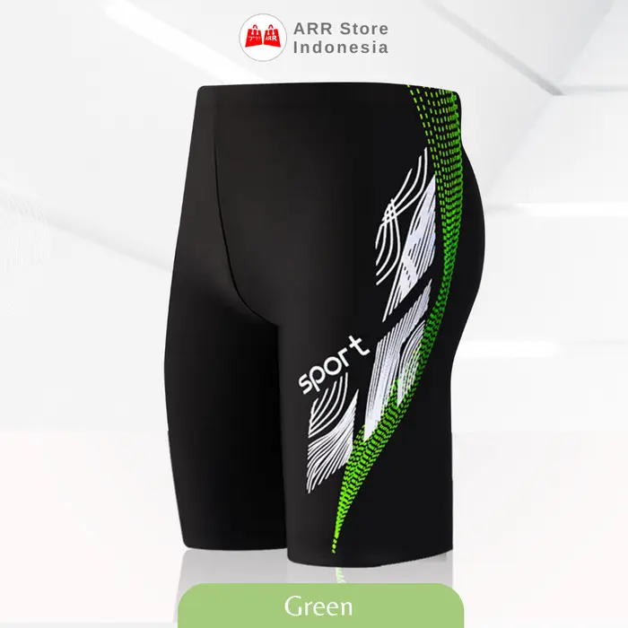 Celana Renang Dewasa Pria Swimming Suit Bahan Polyester Import Green 0