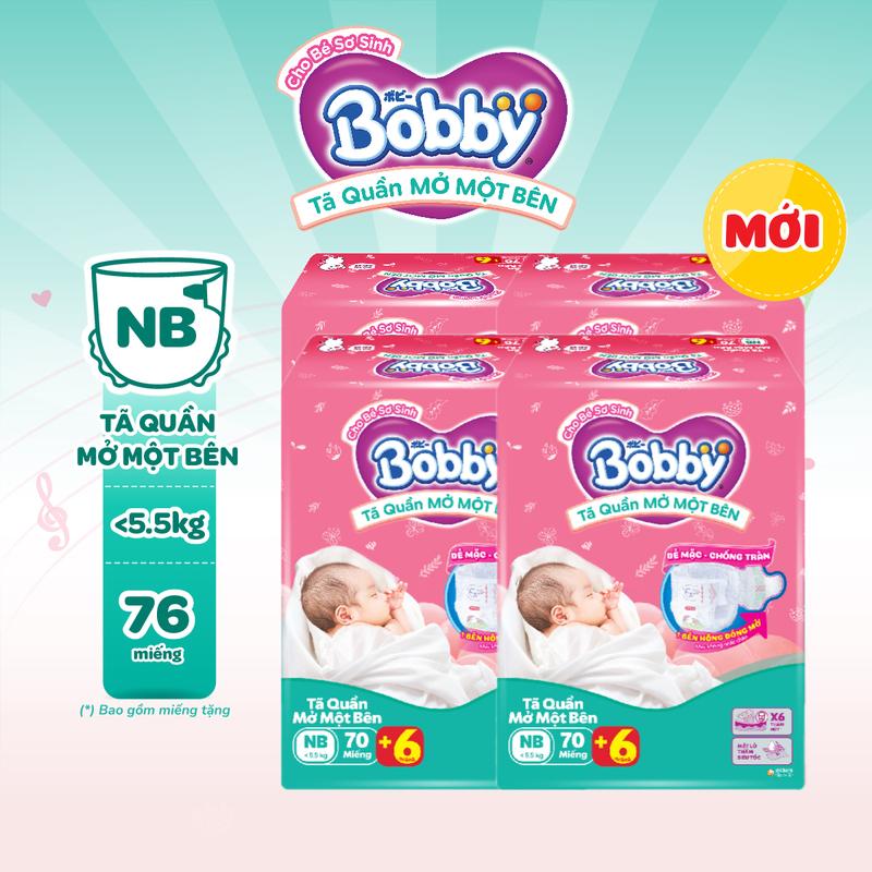 [COMBO 3/4] Bobby Tã bỉm quần Mở Một Bên size NB70+6/ S80 miếng cho bé sơ sinh