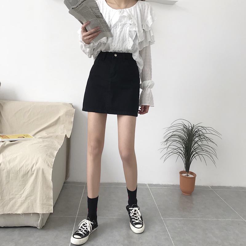 Product Introduction of Chân Váy Denim Ngắn, Phong Cách Ins, Dành Cho Nữ, Hàng Mới Về Mùa Xuân Và Mùa Thu 2023, Cạp Cao, Bó Sát Và Nâng Cao, Chân Váy Bút Chì Chữ A, Ôm Dáng 9