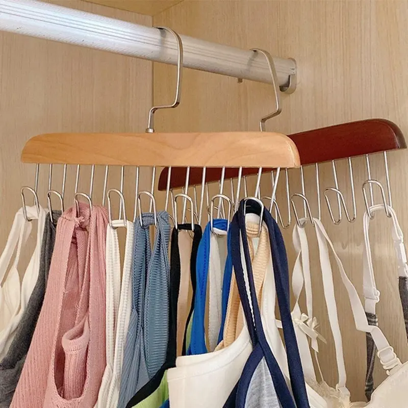 Móc treo có 8 móc, Gói 5, Thích hợp để treo Suspenders, Khăn Quàng cổ, Cà Vạt, Thắt lưng, Móc treo dây đai không trơn trượt, Thích hợp để làm khô quần áo trẻ Em Bé và người lớn, Móc treo kẹp treo quần áo 6