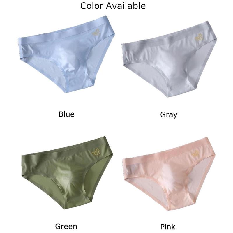 Product Introduction of Quần Lót Lụa Lạnh Dành Cho Nam Giới, Mặc Hàng Ngày, Thiết Kế Gợi Cảm, Cạp Trung, Màu Trơn Quần Lót 0