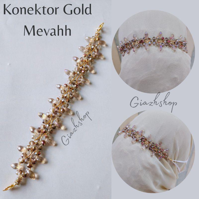 konektor kristal mevah blink blink gold tali masker penghubung hijab headloop mewah elegand konector 0