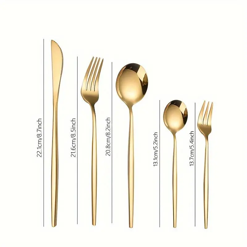 Stainless Steel Cutlery Utensils Set, 60pcs/set Including Knives, Forks & Spoons, Mirror Polished Flatware Set for Parties, Banquets & Restaurants, Kitchen Dinnerware 1