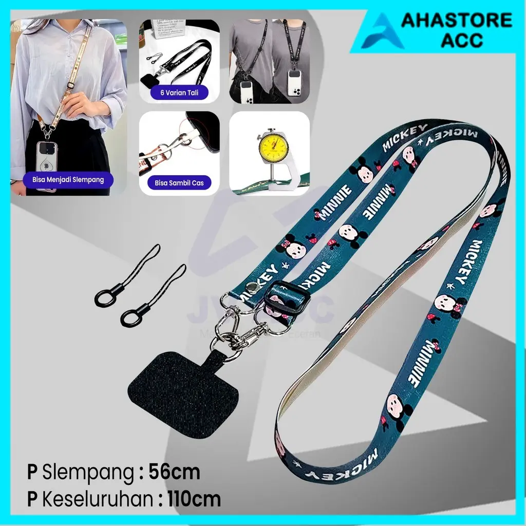 NVN-TL10 TALI STRAP GANTUNGAN HP SELEMPANG KARAKTER LUCU DAN TRENDY