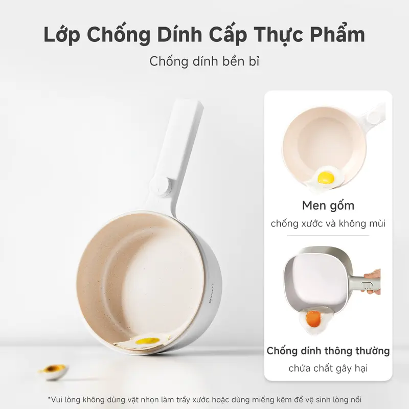 SP02 Nồi Lẩu Điện Đa Năng Simplus Dung Tích 1,5L DZGH002, Nồi Điện Nấu Ăn Kèm Xửng Hấp Bảo Hành 1 Năm Chỉ Đổi Không Sửa 5
