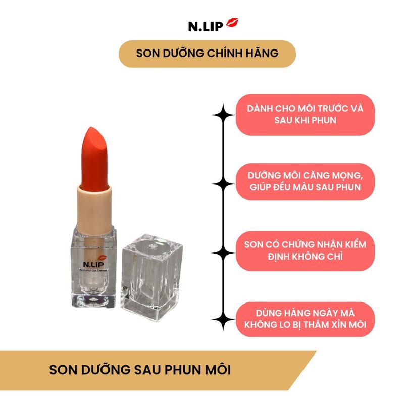 SON DƯỠNG MÔI SAU PHUN - giúp môi mềm mịn, có màu nâng tông môi. (TẶNG 1 DƯỠNG ĐÊM) Nữ Son Môi