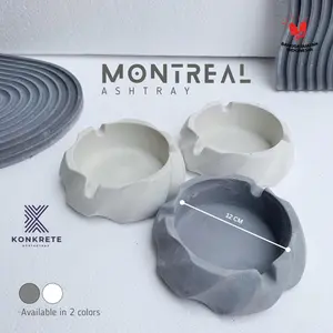 Asbak Semen Montreal Diameter 12 cm - Concrete Ashtray - Asbak Beton