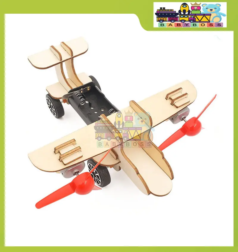 Bộ Đồ Chơi Giáo Dục Khoa Học Và Công Nghệ Tự Làm DIY Wood Steam, Đồ Chơi Lắp Ghép STEM, Đồ Chơi Gỗ Cao Cấp Máy Bay 2 Động Cơ Bộ quà tặng