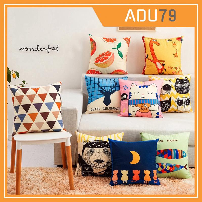 FREESHIP ️ KHO SỈ GỐI VUÔNG Sofa Gối Tựa Lưng Vỏ Gối Kích Thước 45×45cm Ngày Tết Noel Giáng Sinh - Adu79