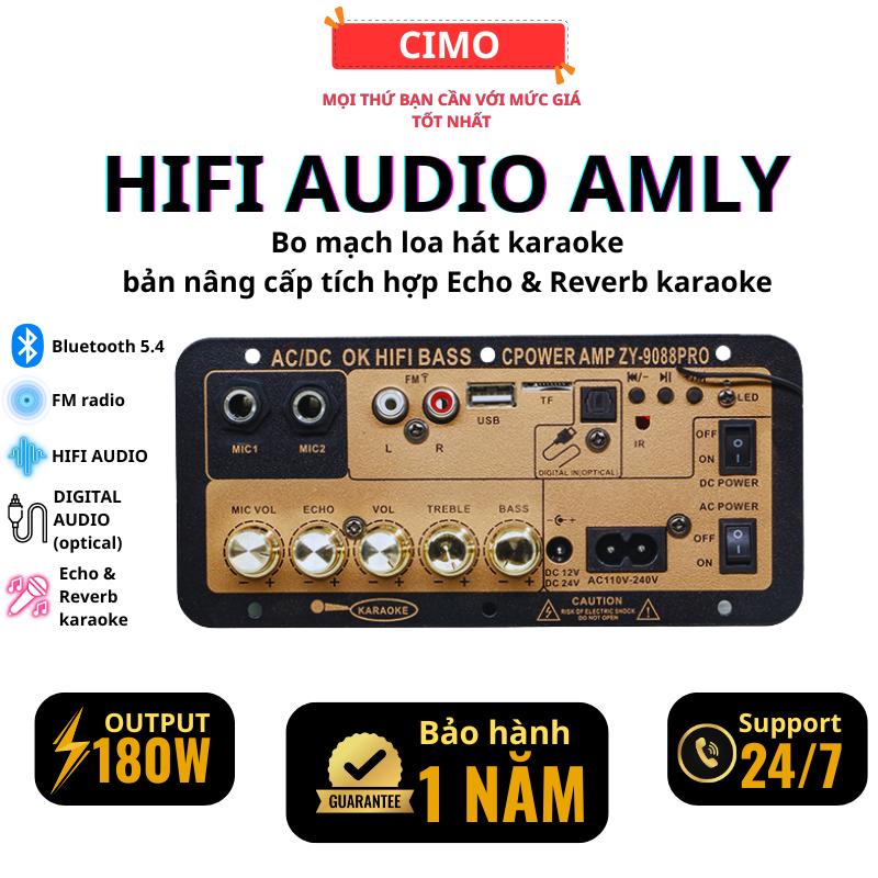 Bo mạch loa karaoke ZY-D9 PRO âm thanh HIFI tích hợp Echo & Reverb karaoke kết nối bluetooth 5.4, optical audio, usb, thẻ nhớ radio FM đủ phụ kiện