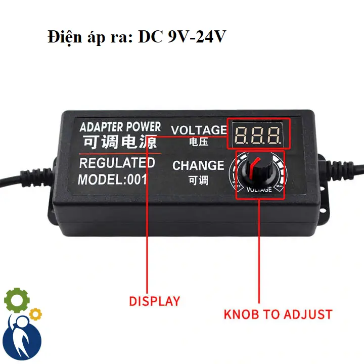 Adapter Điều Chỉnh Điện Áp 9.3-24V 3A Có Đồng Hồ Led 4