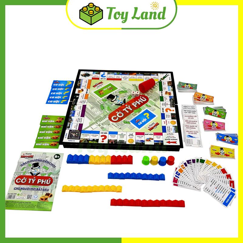 [Sato] Bộ Cờ Tỷ Phú Sato Size Lớn Trung Monopoly Cờ Tỉ Phú Đồ Chơi Trí Tuệ Giải Trí Xả Stress