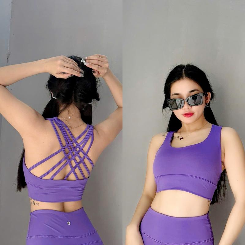 Áo Bra Thể Thao Tập Gym Yoga Aerobic Pickleball 8 Dây Nâng Đỡ Vòng 1 KÈM MÚT Chất Thun Lạnh Sport Tập Thể Dục 4