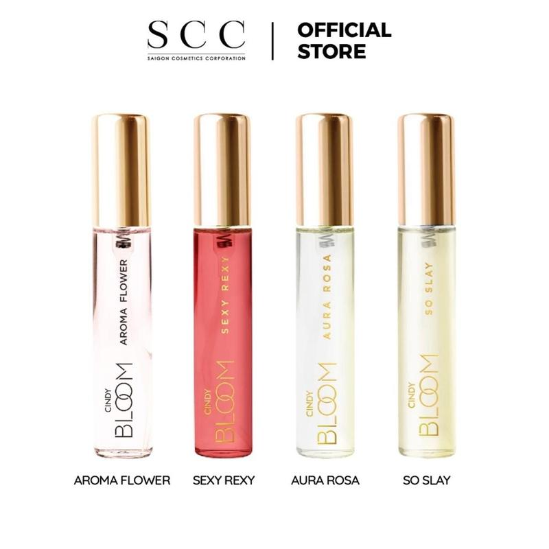 [Livestream] Set 4 mùi nước hoa nữ Cindy Bloom Best Seller 10ml/chai - Aroma Flower, Sexy Rexy, So Slay, Aura Rosa, Phong Cách Nữ Tính, Ngọt Ngào, Phù Hợp Mọi Hoàn Cảnh