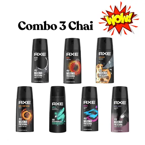 [Combo Tiết Kiệm] 3 Chai Xịt Khử Mùi AXE 150ml Lưu Hương Nước Hoa