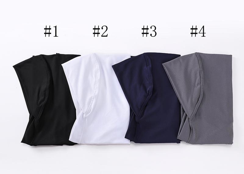Product Introduction of Bottoming Hood Solid Color Gold Silk Lace Wrapped Chin Convenient Headscarf 13