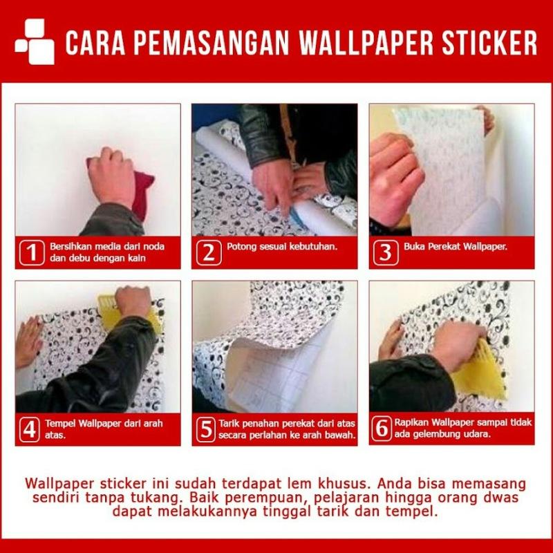 Murah Wallpaper Sticker Dinding Putih Motif Batik Damaskus Mewah Elegan Cantik 10 m 7