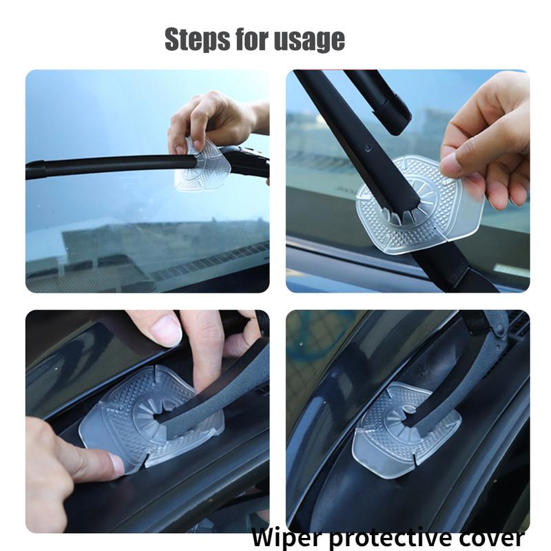 Car Windshield Wiper Hole Protective Cover Wiper Dustproof Bottom Sleeve Leaves Debris Prevention 2