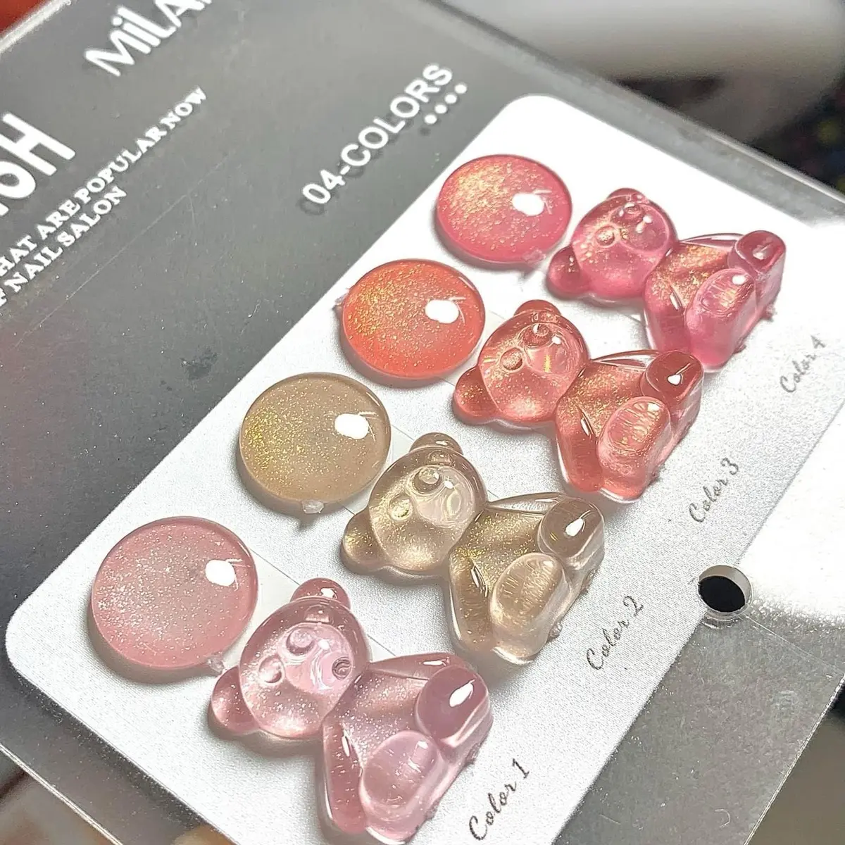 Set thạch nhũ 4 màu milan . Chất sơn đặc mướt kèm bảng màu