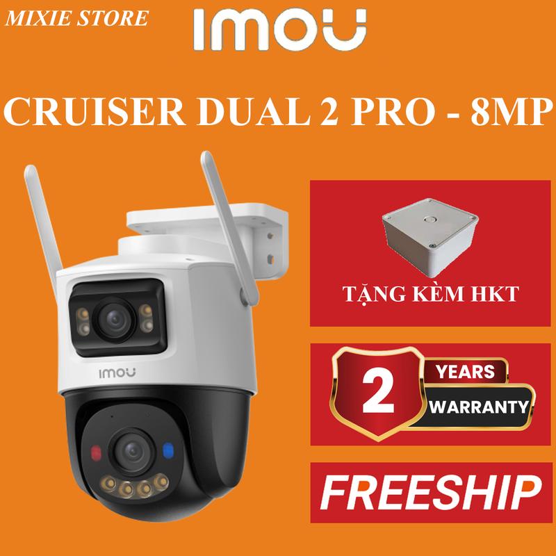 [TẶNG HỘP KT] CAMERA 2 MẮT NGOÀI TRỜI IMOU CRUISER DUAL 2 PRO 8MP (4mp-4mp) - S7XFP | CÔNG NGHỆ AURORA I CHÍNH HÃNG