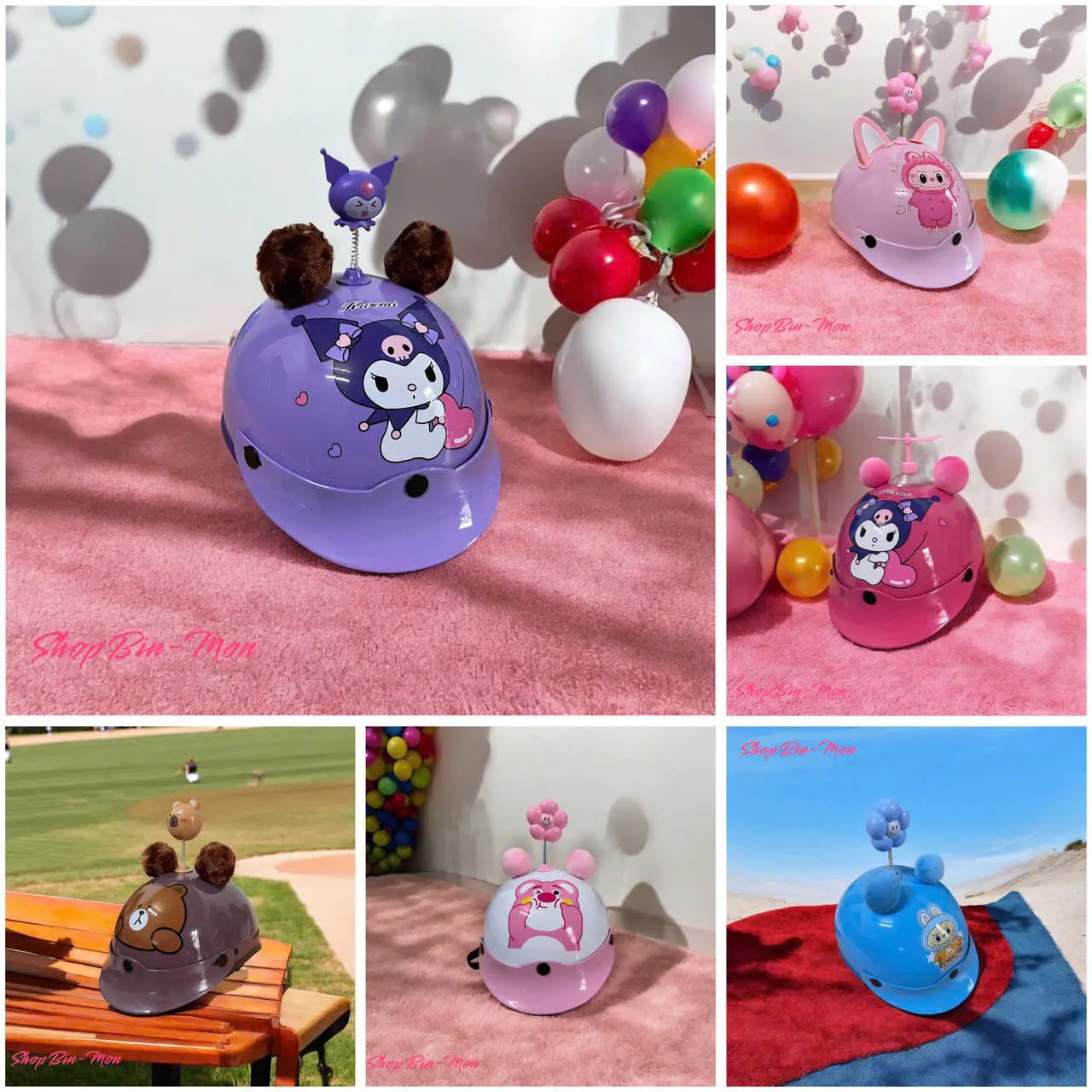 Nón bảo hiểm mỏ ngắn cho bé trai & bé gái hình cute 4-9 tuổi(20-35kg)