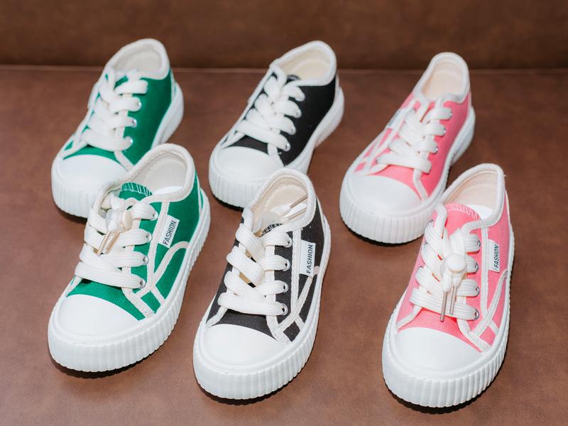 Giày vải Canvas phong cách cho bé trai  và bé gái từ 3-12 tuổi [S26-37] Mũi tròn