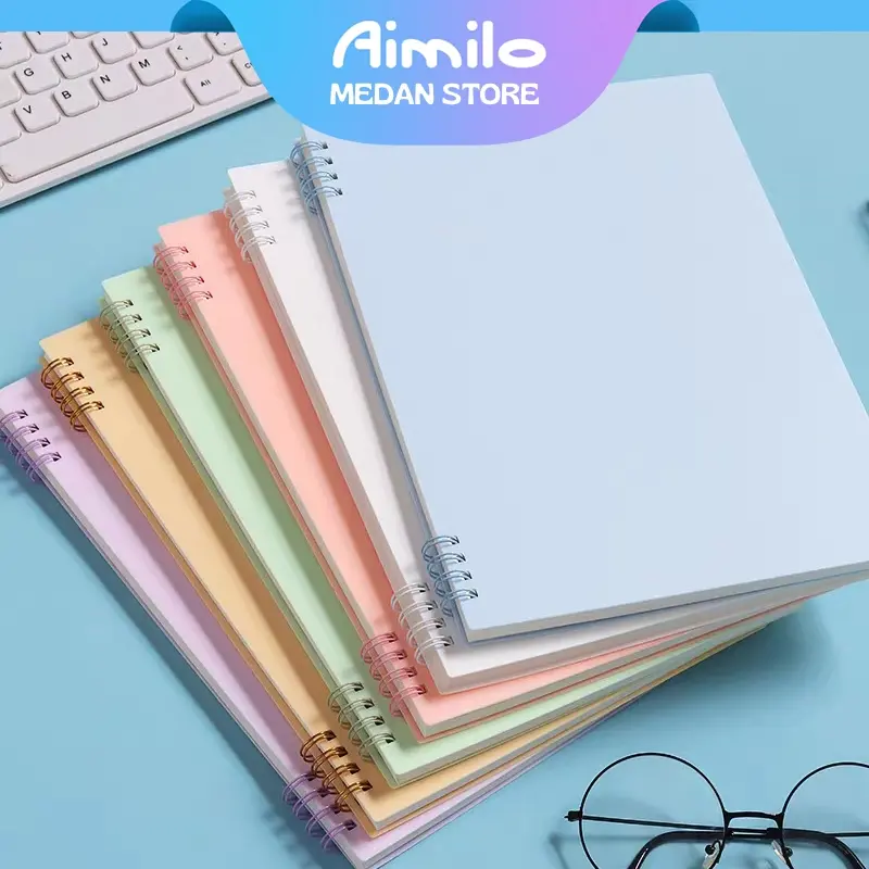 Aimilo - Notebook A5 Penutup Tahan Air Buku Diary Aesthetic 40 Lembar Buku Catatan Buku Note
