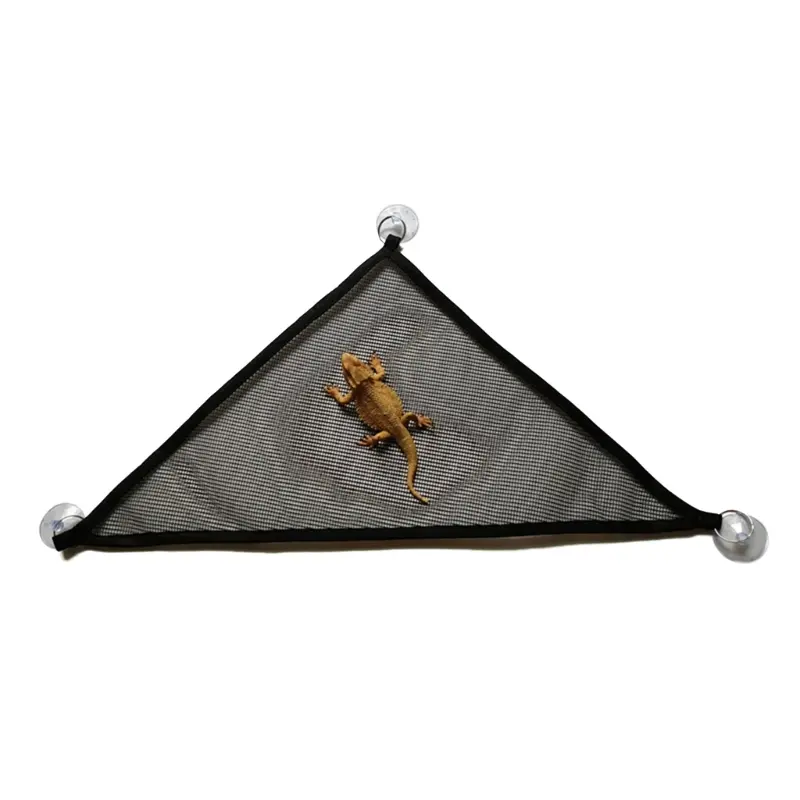 Reptile Hammocks Lizards Hammock Bearded Dragons Triangular Hanging- Net Hammock Lounger Bed Accessories