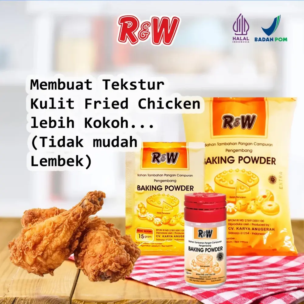 Baking Powder Pengembang Kue Rajawali R&W Rw 10 Gr Orange Ekstra - Shop ...