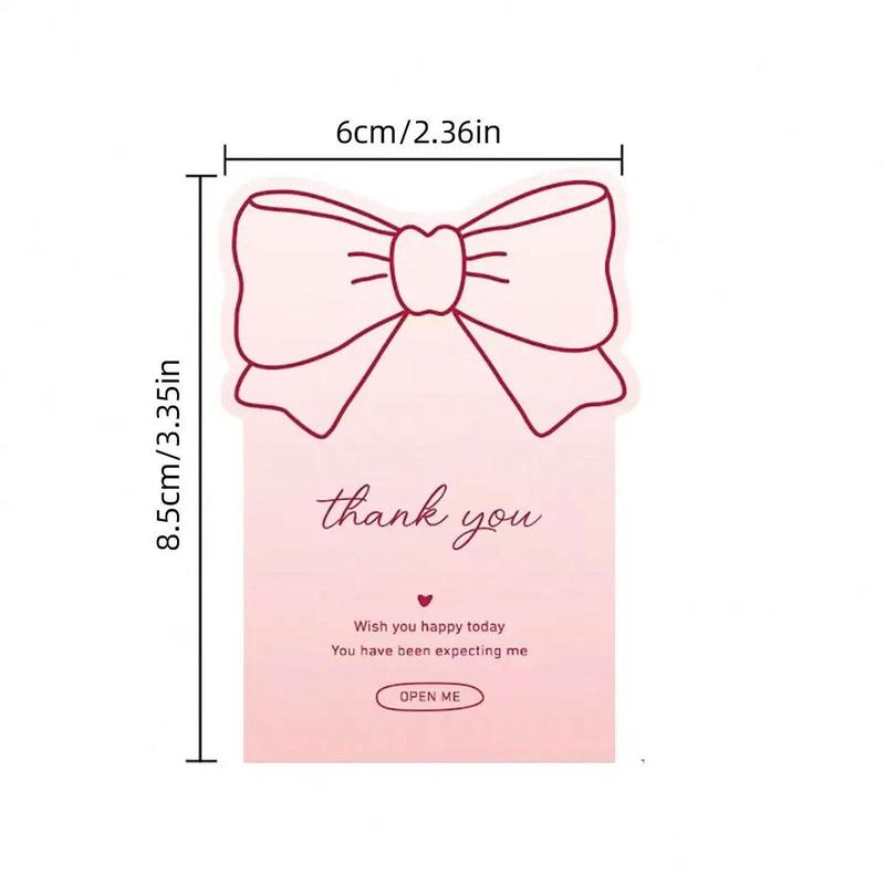 Bowknot Design Thank You Sticker, 5/10/15pcs Gift Wrapping Sealing Sticker, Gift Packaging Decorative Sticker for Wedding, Bridal Shower, Graduation, Party 1