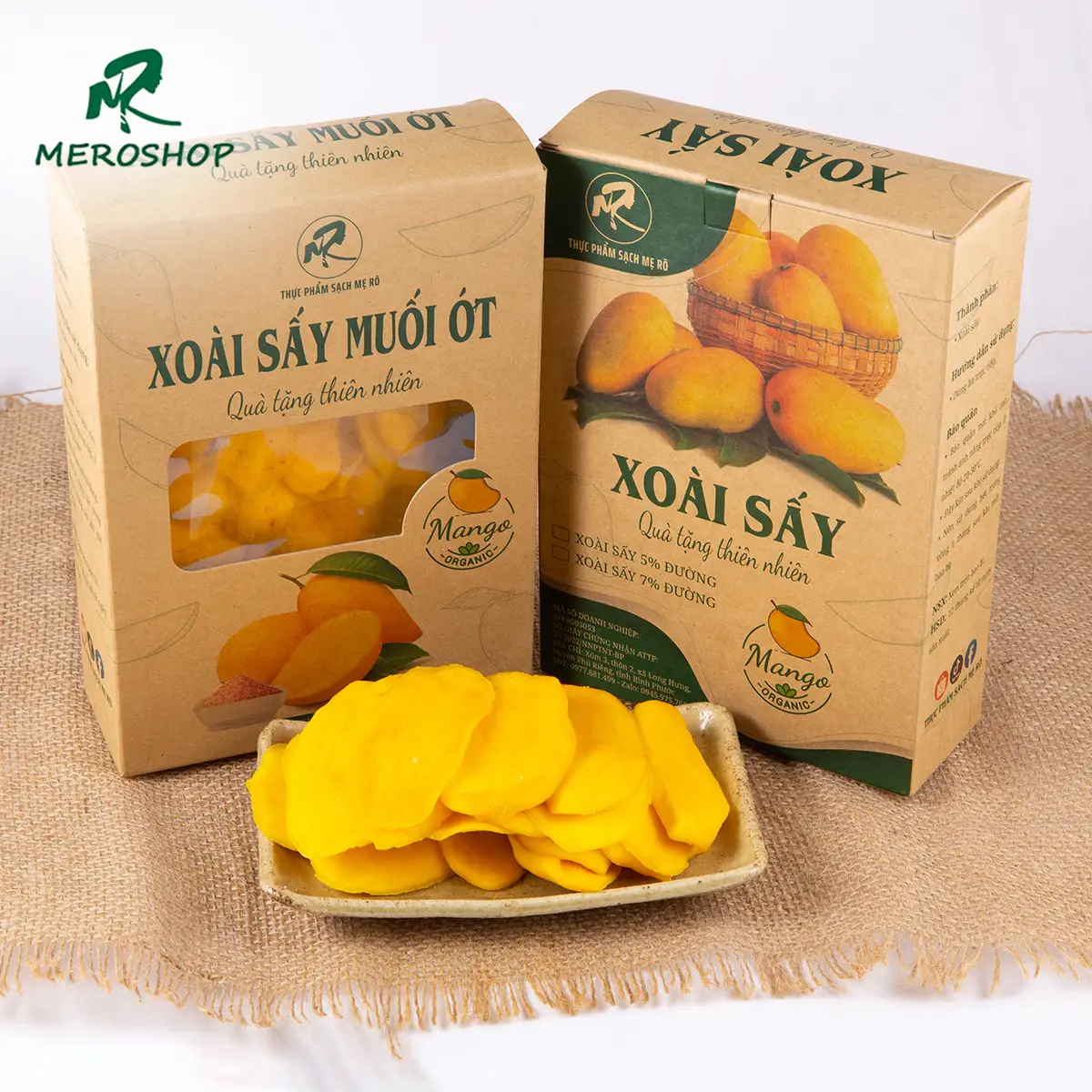 Combo 1Kg Xoài Sấy Dẻo Ít Đường Mẹ Rô