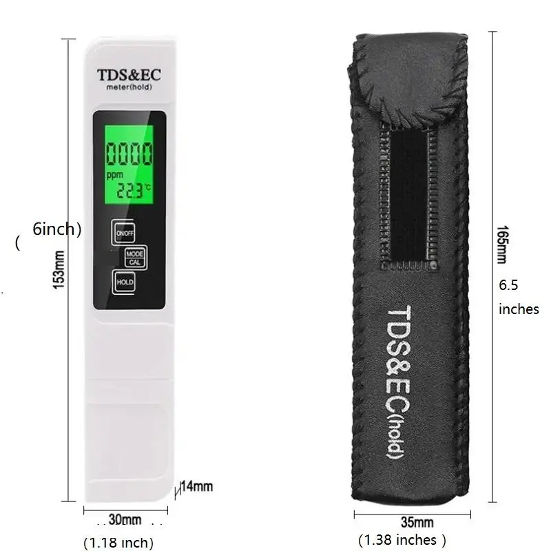 3 In 1 Water Quality Detector Pen, Household Drinking Water EC Meter, Temperature Conductivity TDS Test Pen 1
