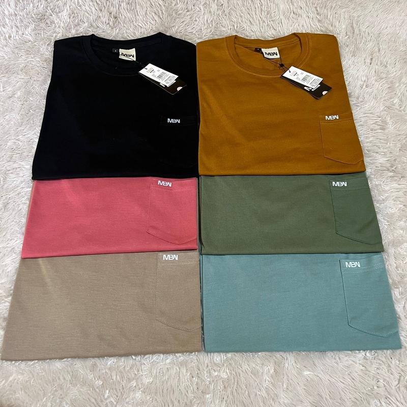 Product Introduction of (Paket isi 4 Pcs) Kaos Pocket Saku MBN Pria Wanita Fashion Army Cream Distro Hitam Katun 29