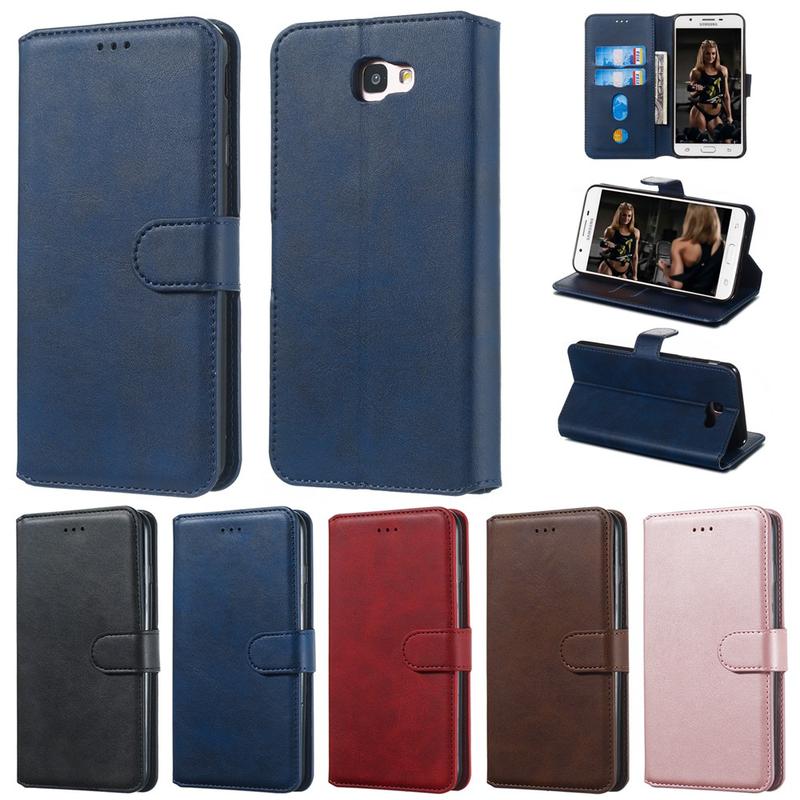 Ốp lưng nắp gập cho Samsung Galaxy J3, J5, J7, J330, J530, J730 / J5, J7 Prime / J4, J6 / J4, J6 Plus, Prime / J8 / A6, A7, A8, A750, có khe cắm thẻ đứng Vỏ ví