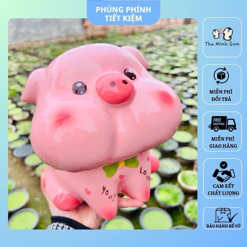 [ lỗ tròn + dẹt ] Heo đất tiết kiệm/ ống heo tiết kiệm / ống heo phúng phính/Ống Tiết Kiệm Đựng Tiền/ heo đất mini mẫu mới / giá rẻ