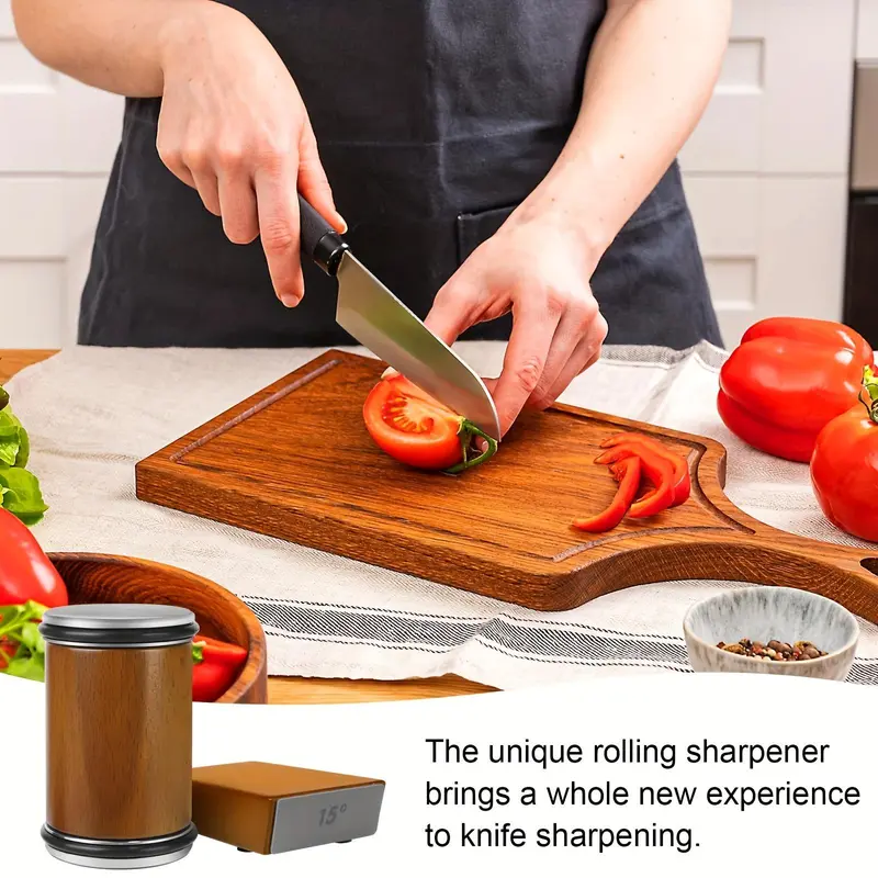Rolling Knife Sharpener Kit, Versatile Sharpening Stone for Different Hardness, Magnetic Sharpening Stone for Kitchen Knives, Home, Modern, Cutting Accessories, Box 6