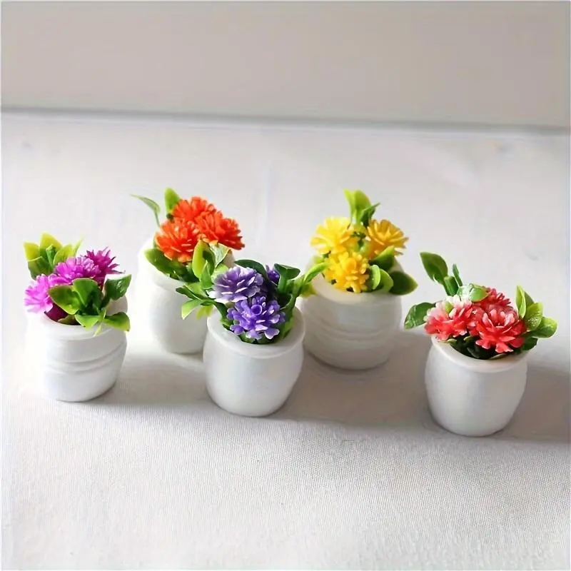 Mini Potted Plant, Miniature Potted Plant, Garden Decoration, Garden Miniatures, Garden Sculptures & Statues, Home Decor 6