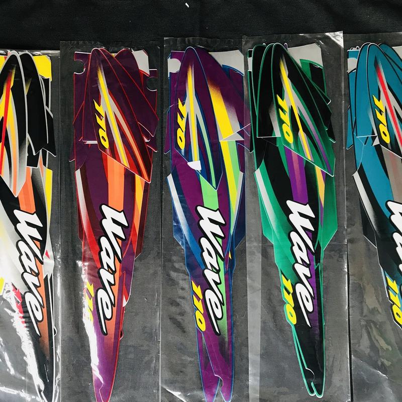 Bộ tem 3 lớp dán xe máy WAVE THÁI WAVE 110 xương cá Nhãn Dán Decal