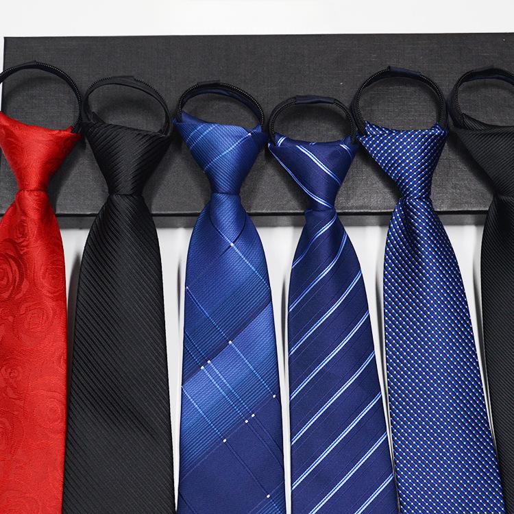Men's Casual Zipper Tie New Professional Formal Suit Convenient Lazy Tie 0