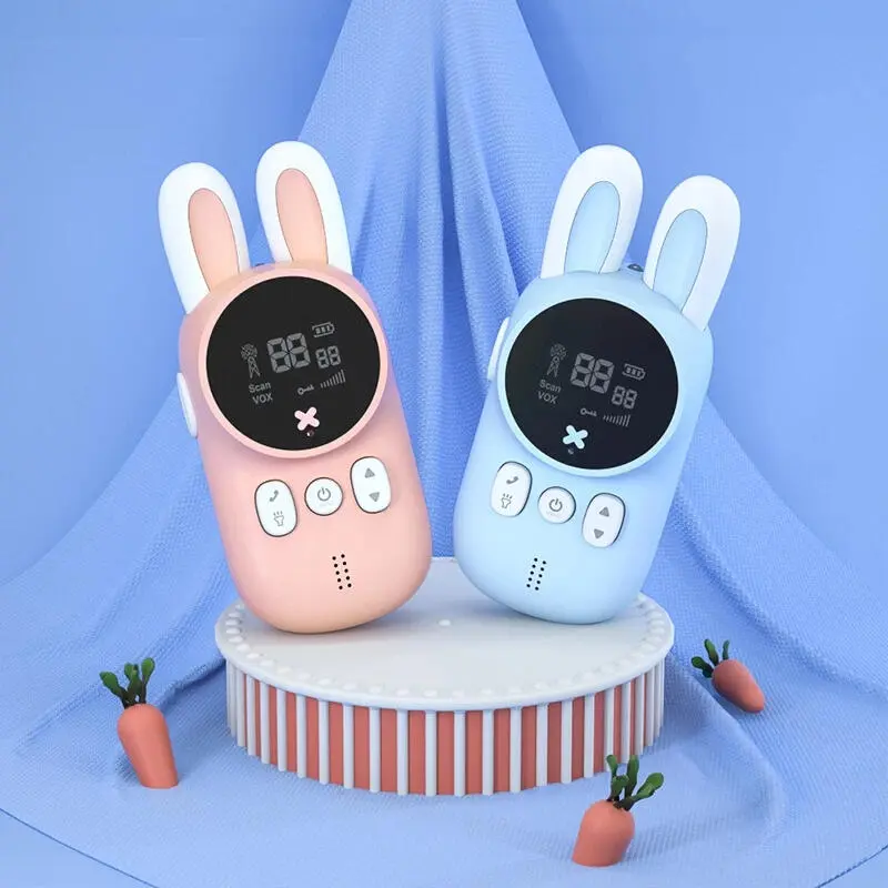 2 Pack Two Way Calls 3KM Wireless Radios Long Range For Kids Birthday Gift Toy Walkie Talkie Children for girls and boys