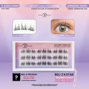 LANGSUNG TEMPEL | Sunflower young blash Eyelash Extension Bulu Mata PINSET Bulumata TANPA LEM | Eye Makeup
